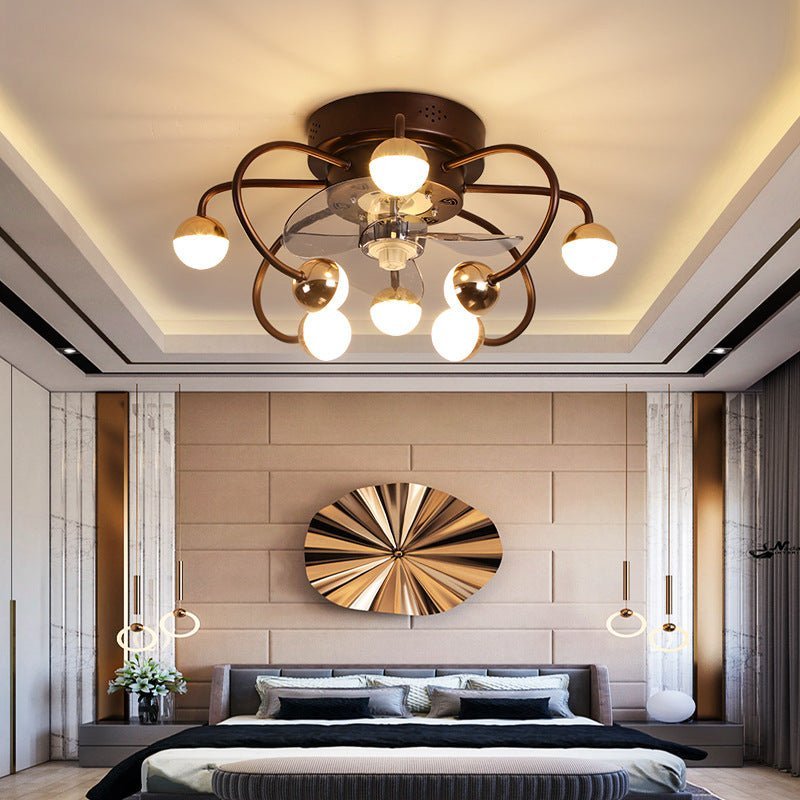 Gold Ceiling Fan Lights for Living and Dining Room - Casatrail.com
