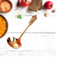 Thumbnail for Gravy Ladle Set - 18/10 Gold Accent Stainless Steel - Casatrail.com