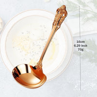 Thumbnail for Gravy Ladle Set - 18/10 Gold Accent Stainless Steel - Casatrail.com