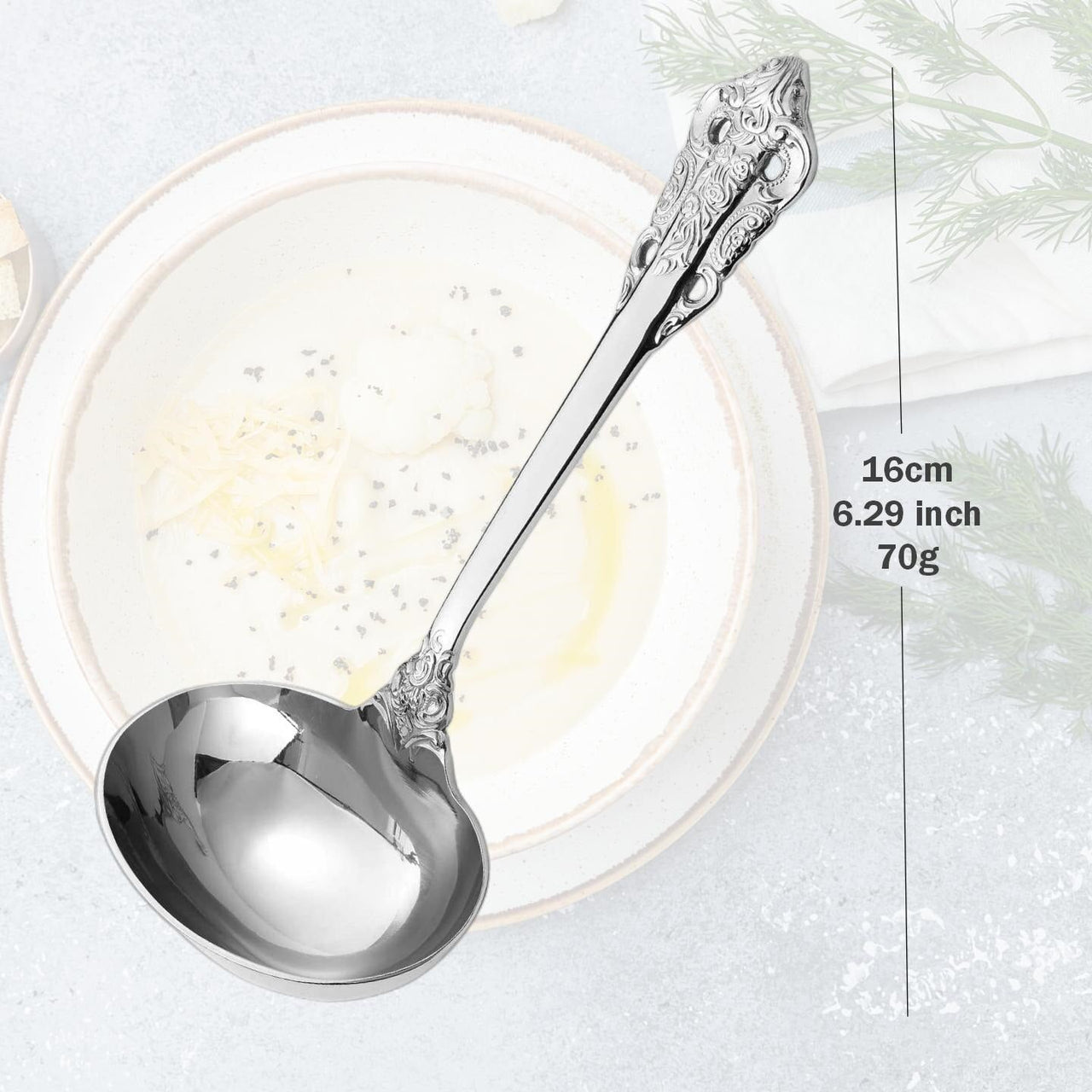 Gravy Ladle Set - 18/10 Gold Accent Stainless Steel - Casatrail.com