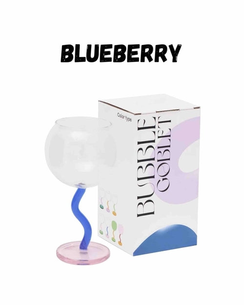 Handblown Bubble Wine Glass