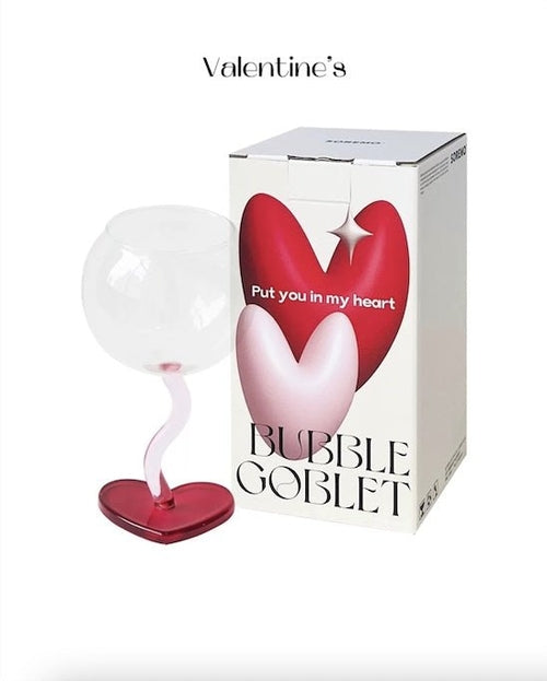 Handblown Bubble Wine Glass
