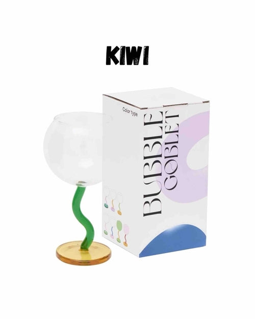 Handblown Bubble Wine Glass