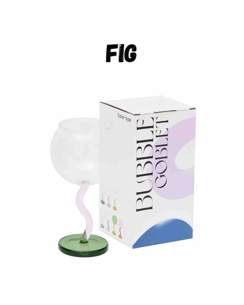 Handblown Bubble Wine Glass