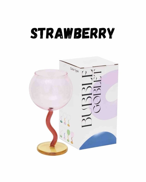 Handblown Bubble Wine Glass