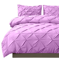 Thumbnail for Diamond Pintuck Duvet Cover Pillow Case Set in Super King Size