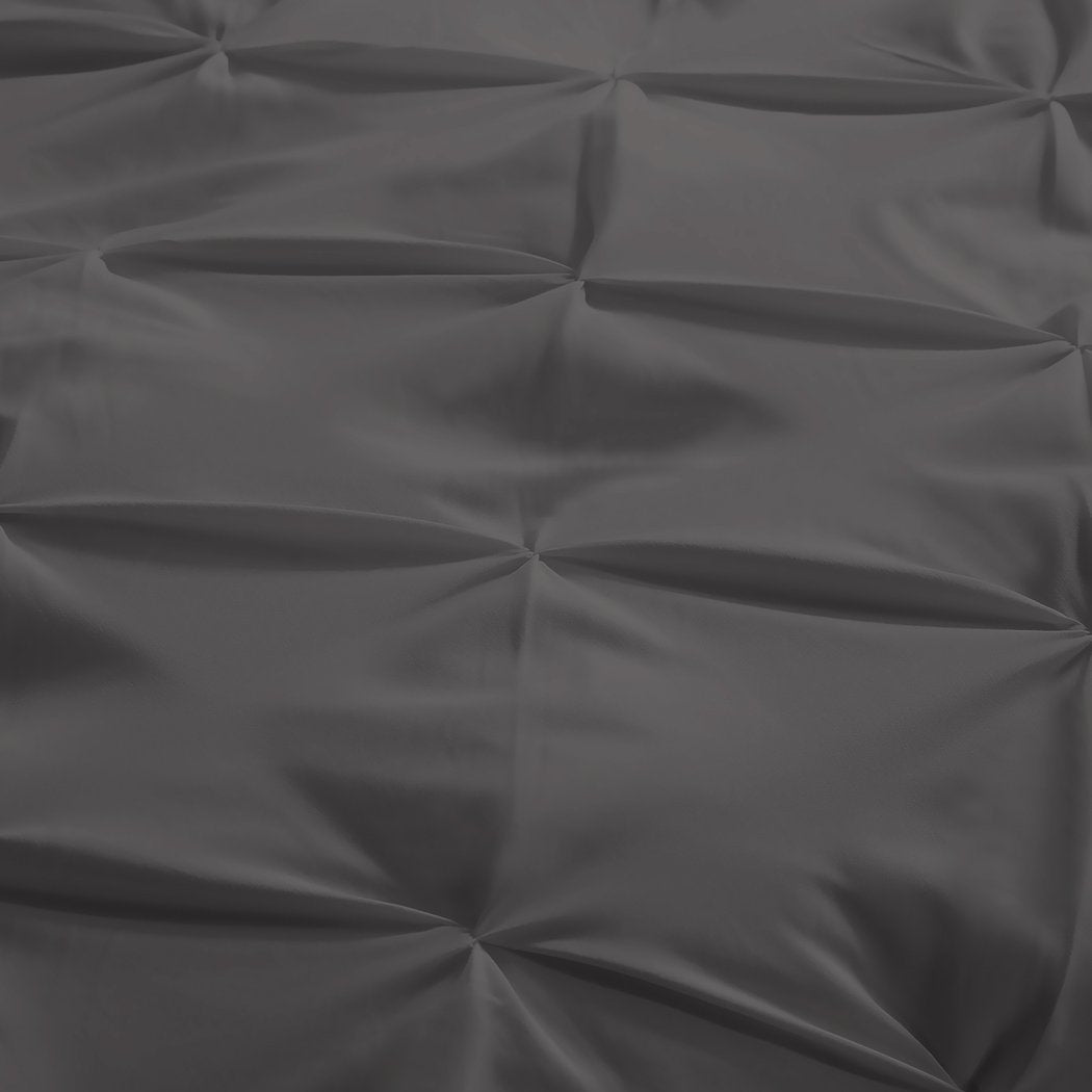Diamond Pintuck Duvet Cover Pillow Case Set in Full Size