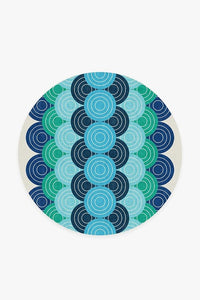 Thumbnail for Jonathan Adler Biba Blue Green Tufted Rug