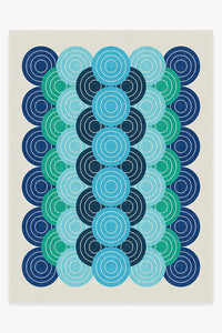 Thumbnail for Jonathan Adler Biba Blue Green Tufted Rug