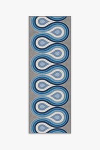 Thumbnail for Jonathan Adler Milano Blue Steel Tufted Rug