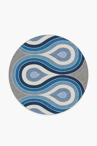 Thumbnail for Jonathan Adler Milano Blue Steel Tufted Rug