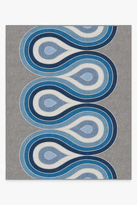 Thumbnail for Jonathan Adler Milano Blue Steel Tufted Rug
