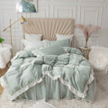 Korean Princess Style Lace Bed Skirt Four-Piece Quilt Cover