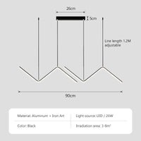 Thumbnail for LED Nordic Gold Staircase Chandelier - Casatrail.com