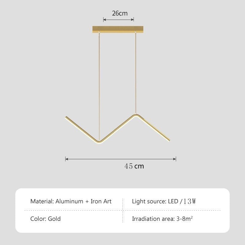 LED Nordic Gold Staircase Chandelier - Casatrail.com