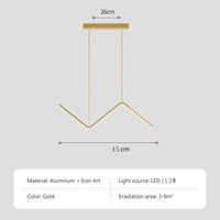 Thumbnail for LED Nordic Gold Staircase Chandelier - Casatrail.com