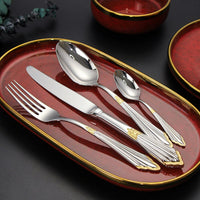Thumbnail for Luxury 24K Gold Plated Flatware Set - Casatrail.com