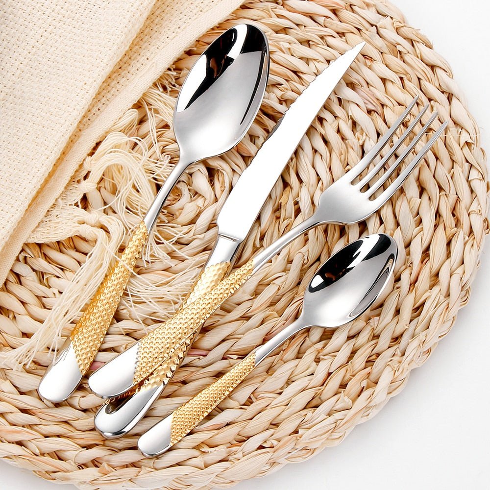 Luxury Gold Plated Cutlery Set - Casatrail.com