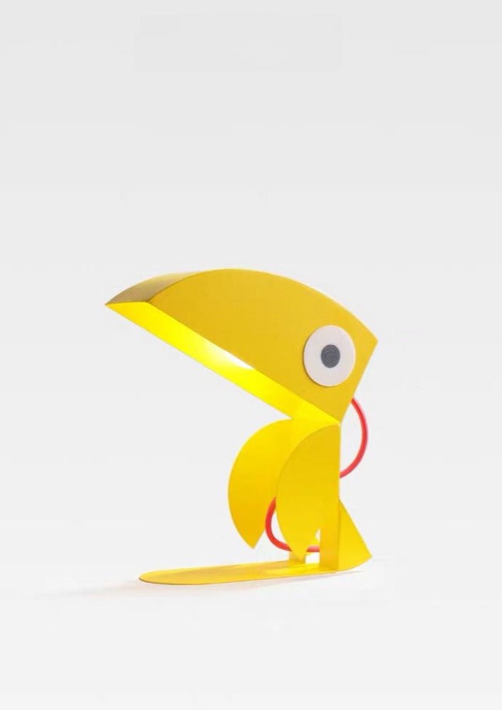 Whimsical Eclectic Memphis Cute Parrot Table Lamp