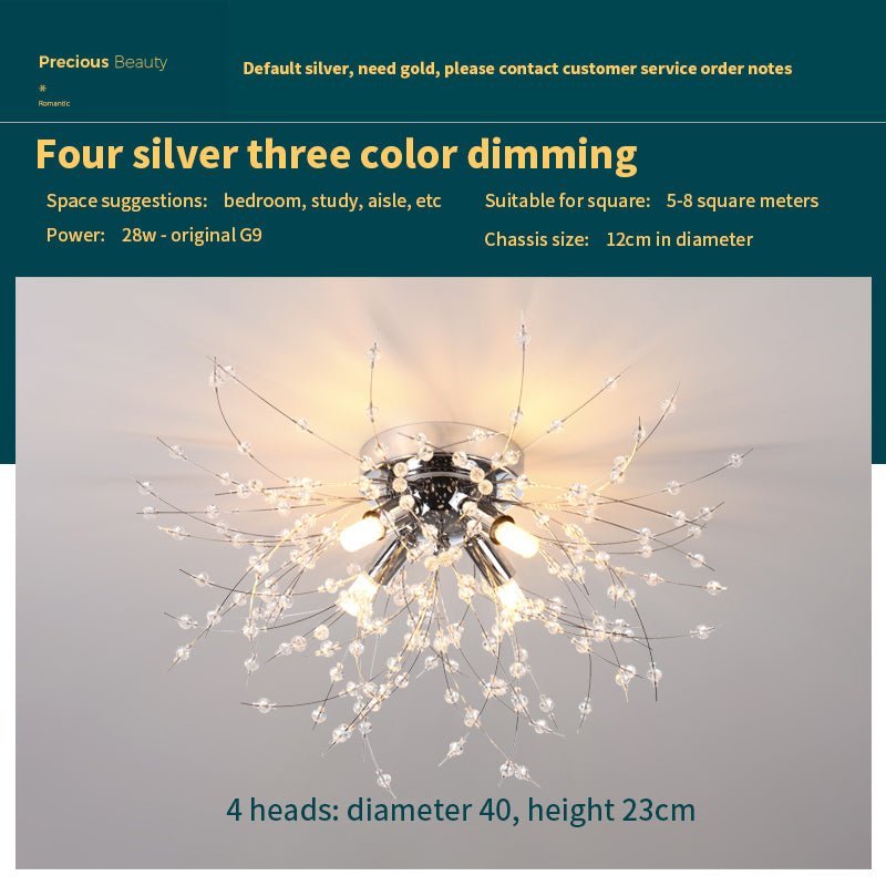 Modern Gold and Crystal Dandelion Chandelier - Casatrail.com