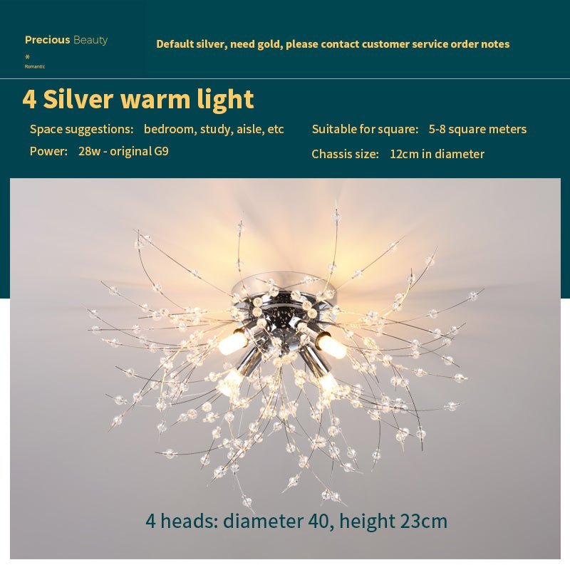 Modern Gold and Crystal Dandelion Chandelier - Casatrail.com