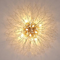 Thumbnail for Modern Gold and Crystal Dandelion Chandelier - Casatrail.com