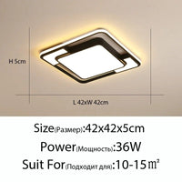 Thumbnail for Modern LED Square Ceiling Lamp - Casatrail.com