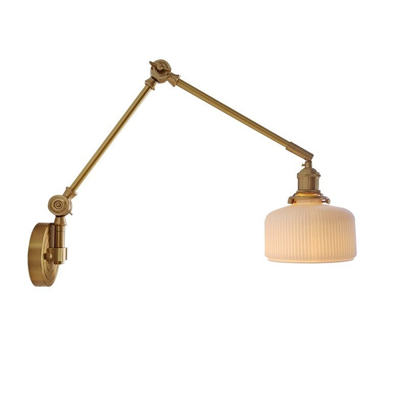 New Ceramic Copper LED Wall Lamp With Swing Long Arm - Casatrail.com