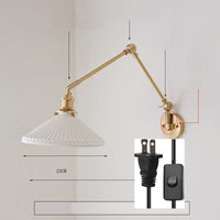 Thumbnail for New Ceramic Copper LED Wall Lamp With Swing Long Arm - Casatrail.com