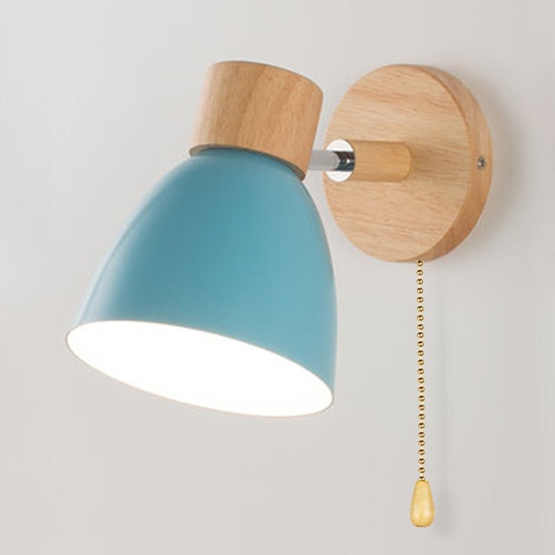 Nordic Wooden Wall Lamp with Six Color Options - Casatrail.com