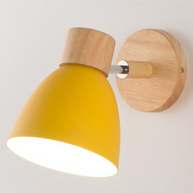 Nordic Wooden Wall Lamp with Six Color Options - Casatrail.com
