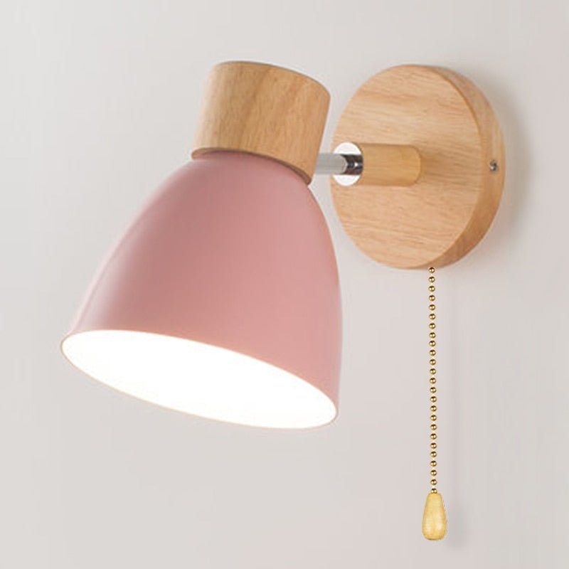 Nordic Wooden Wall Lamp with Six Color Options - Casatrail.com