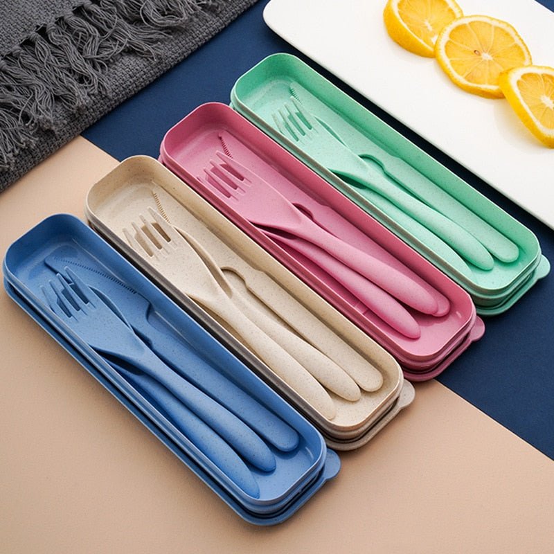 Portable Cutlery Box Knife, Fork, and Spoon Set - Casatrail.com