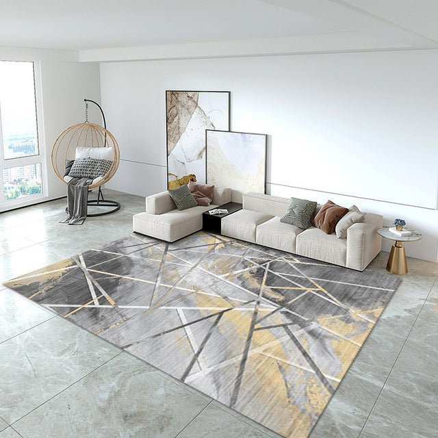 Printed Velvet Living Room Rug - Casatrail.com