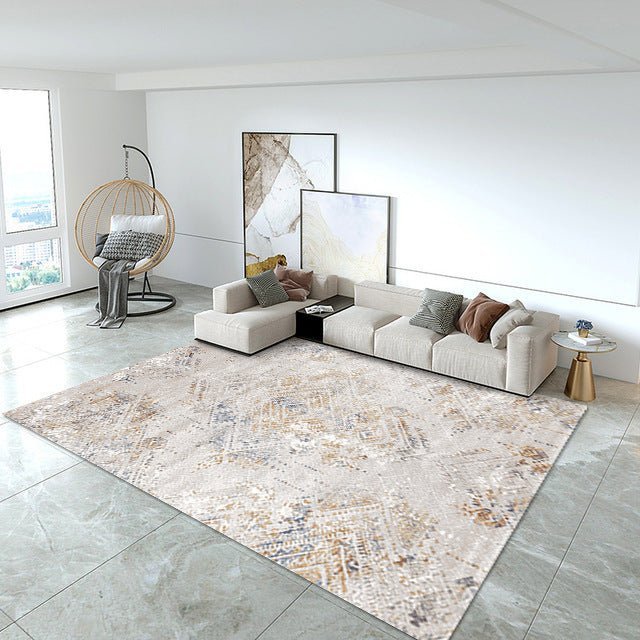 Printed Velvet Living Room Rug - Casatrail.com