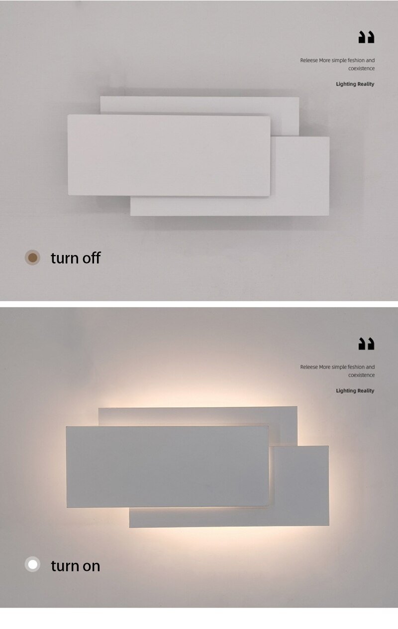 Modern Creativity LED aluminum Acrylic sconces