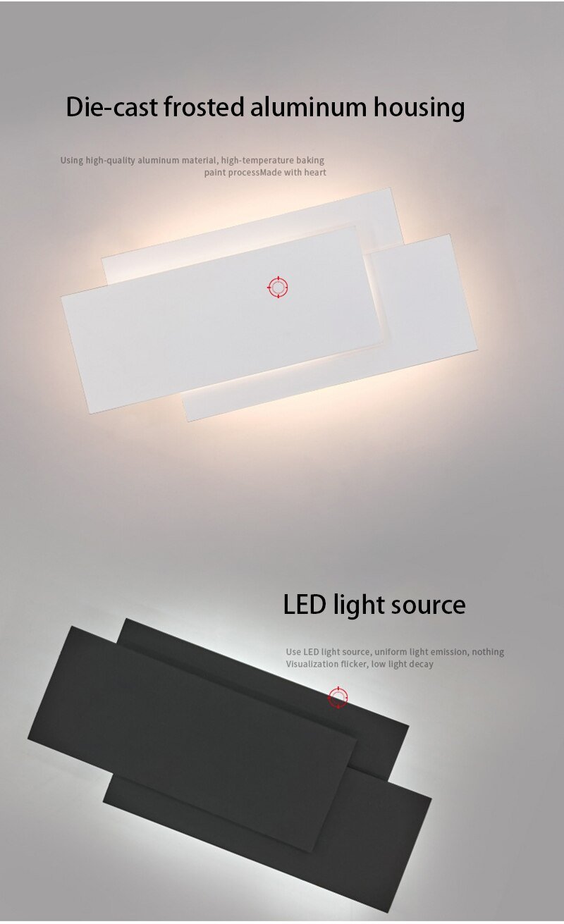 Modern Creativity LED aluminum Acrylic sconces