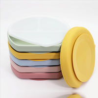 Thumbnail for Silicone Compartment Plate With Wooden Spoon