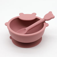Thumbnail for Baby Cartoon Bear Shape Silicone Bowl
