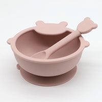 Thumbnail for Baby Cartoon Bear Shape Silicone Bowl