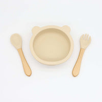 Thumbnail for Baby Bear Shape Silicone Bowl With Spoon