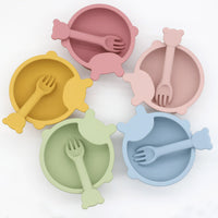 Thumbnail for Baby Cartoon Bear Shape Silicone Bowl