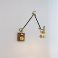 Retro Copper Rotatable Swing Arm Wall Lamp