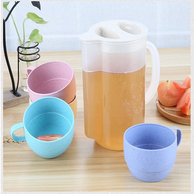 Reusable Biodegradable Wheat Straw Drinking Cup Set - Casatrail.com