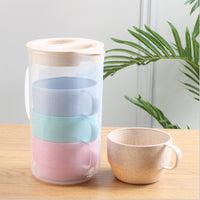 Thumbnail for Reusable Biodegradable Wheat Straw Drinking Cup Set - Casatrail.com