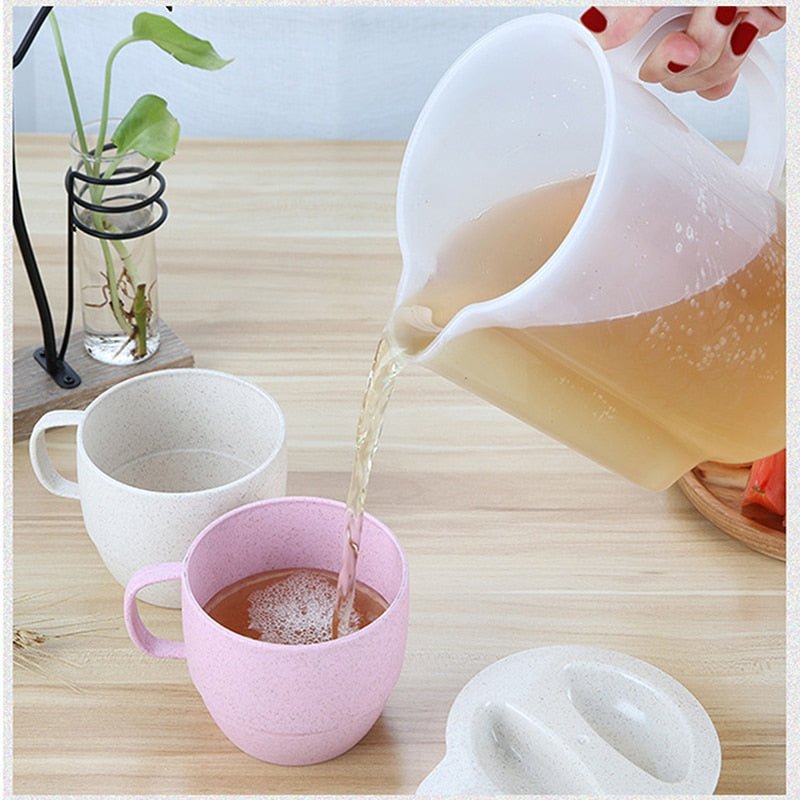 Reusable Biodegradable Wheat Straw Drinking Cup Set - Casatrail.com
