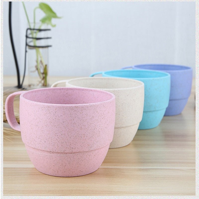 Reusable Biodegradable Wheat Straw Drinking Cup Set - Casatrail.com