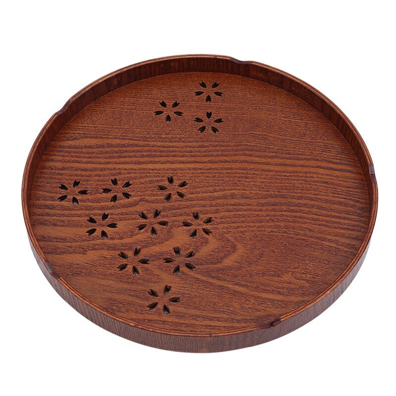 Round Cherry Wood Serving Tray - Casatrail.com