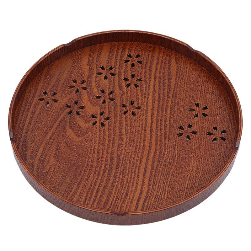 Round Cherry Wood Serving Tray - Casatrail.com