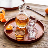 Thumbnail for Round Cherry Wood Serving Tray - Casatrail.com